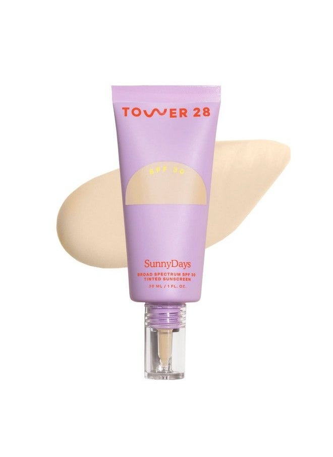 TOWER 28 Sunnydays Spf 30 Tinted Sunscreen 10 Larchmont | 2In1 Foundation With Mineral Sunscreen Broad Spectrum Uva/Uvb Protection | Lightmedium Buildable Coverage Natural Finish | 1 Fl Oz  - Image 2
