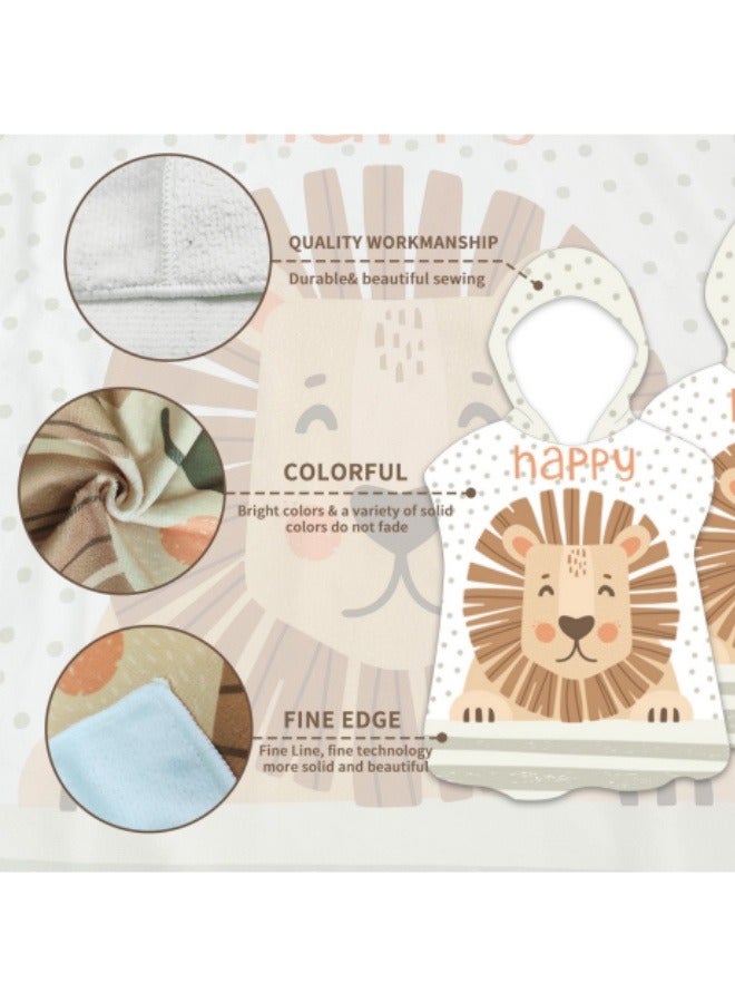 Children's Bath Towel Large Bathrobe Swimming Portable Absorbent Beach Towel - Image 2