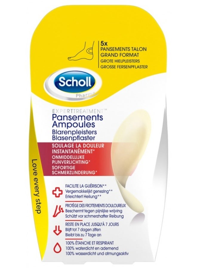 Scholl Heel Blister Plasters Large Size 5 Plasters - Image 1