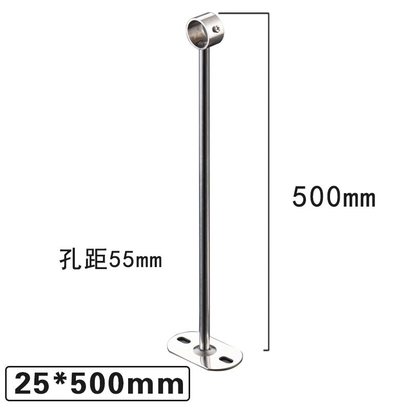 Stainless steel solid hanging seat fixed hanger thickened hanging seat drying hanger Wall top fixed hanger ring factory wholesale 25*500 