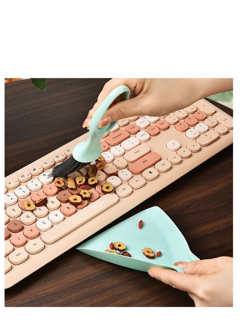 Mini Dustpan Set Brush for Table Whisk Brooms Small Dustpan Broom Set Mini Dust Pans with Brush Tiny Cleaning Table Sweep for Car， Desk， Keyboard ，Countertop  - Image 2