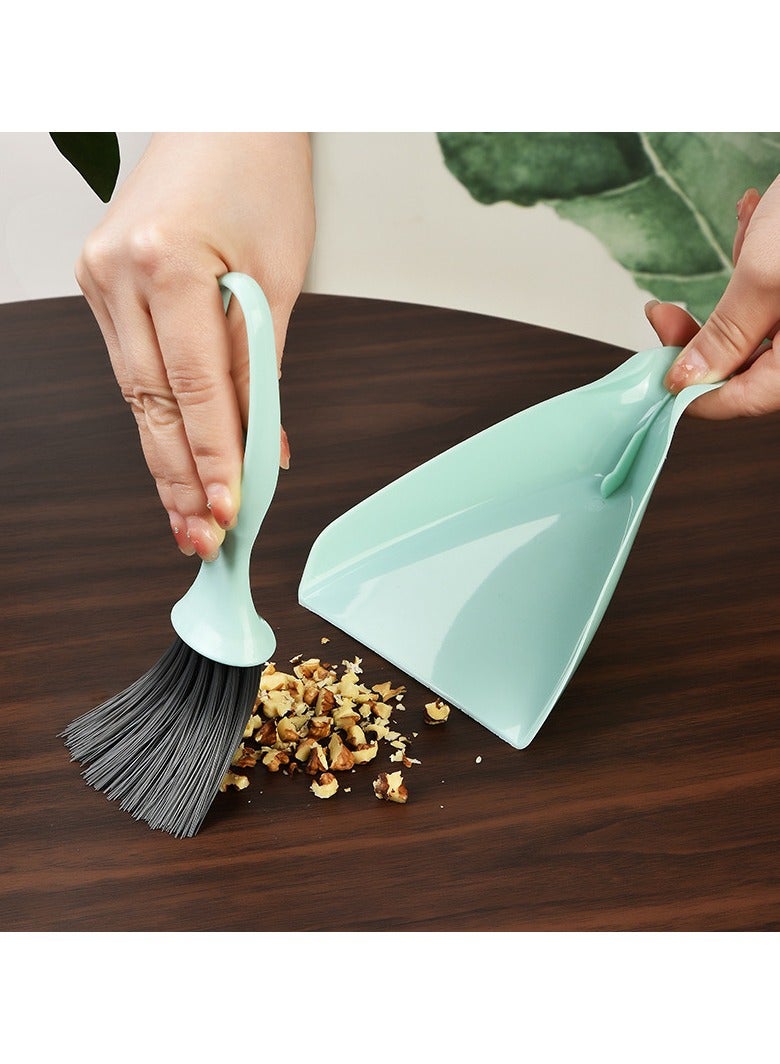Mini Dustpan Set Brush for Table Whisk Brooms Small Dustpan Broom Set Mini Dust Pans with Brush Tiny Cleaning Table Sweep for Car， Desk， Keyboard ，Countertop  - Image 1