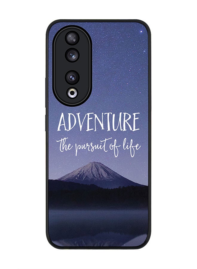 Stylizedd Rugged Black edge case for Honor 90 5G, Slim fit Soft Case Flexible Rubber Edges Anti Drop TPU Gel Thin Cover -  Adventure - Image 1