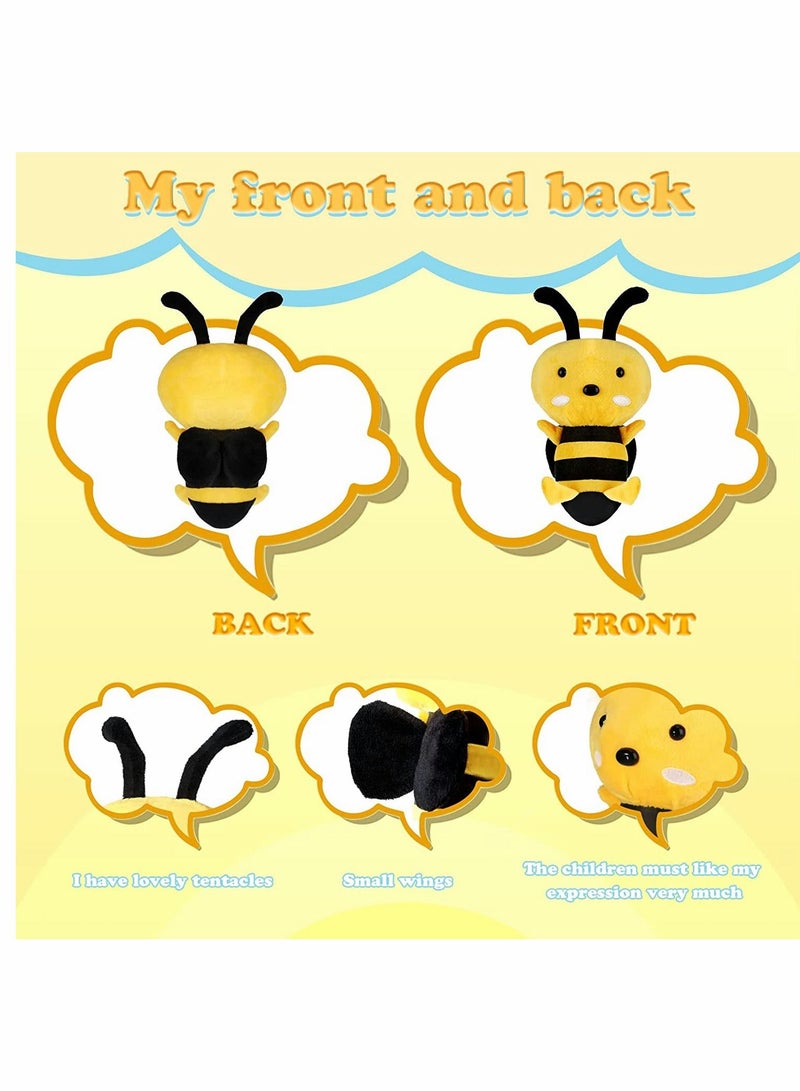 SYOSI Bee Plush Toy, 2 Pcs Stuffed Honeybee Toy Bee Movie Plush Bee Stuffed Animal for Honey Bee Decor 1st Birthday Bee Themed Party, 7.87in/20cm - Image 2