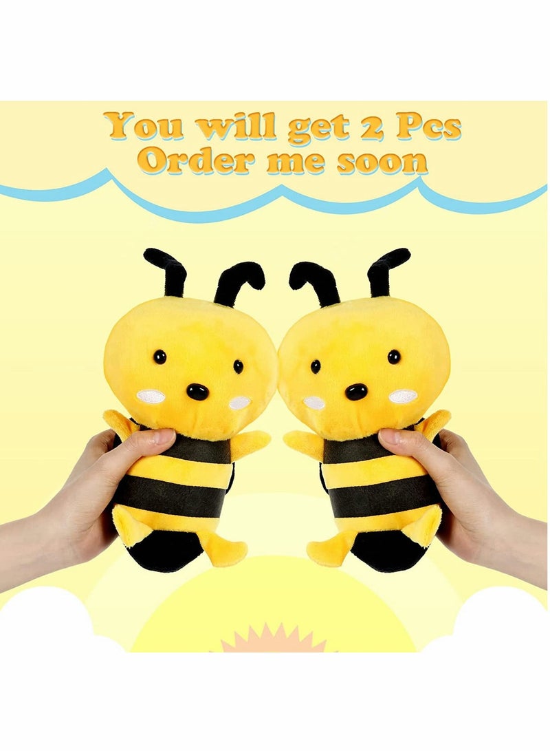 SYOSI Bee Plush Toy, 2 Pcs Stuffed Honeybee Toy Bee Movie Plush Bee Stuffed Animal for Honey Bee Decor 1st Birthday Bee Themed Party, 7.87in/20cm - Image 3