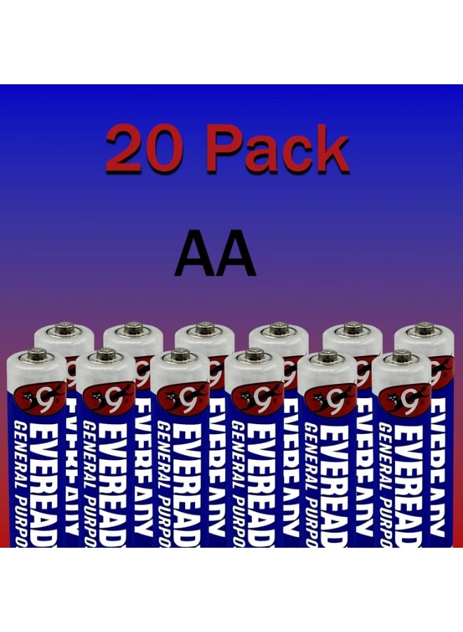 Mailspeed Eveready Batteries AA, Batteries AA, Long Lasting Power (Package of 20) 15+5 Free - Image 2