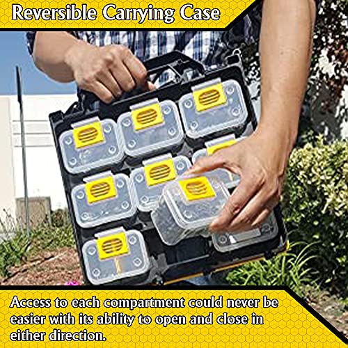 EnnovaTools Hardware Tackle Box storage with Patented Removable Compartment Organizer and Reversible Carrying Case for Screws, Nuts and Bolts, WVE9420 - Image 3
