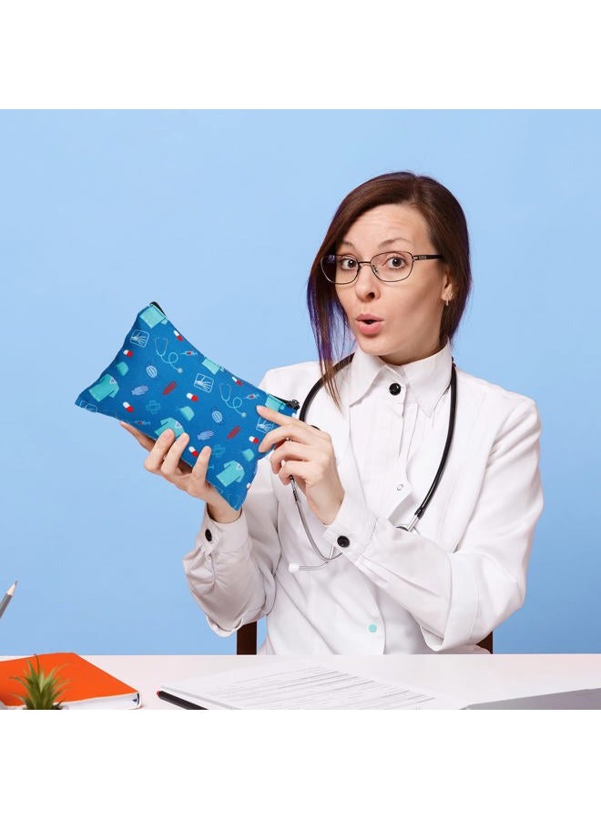 Reginary 20 Pieces Nurse Cosmetic Bag Nurse Practitioner Gifts for Women Nursing Makeup Bag Canvas Cosmetic Cute Pouch for Purse - Image 5