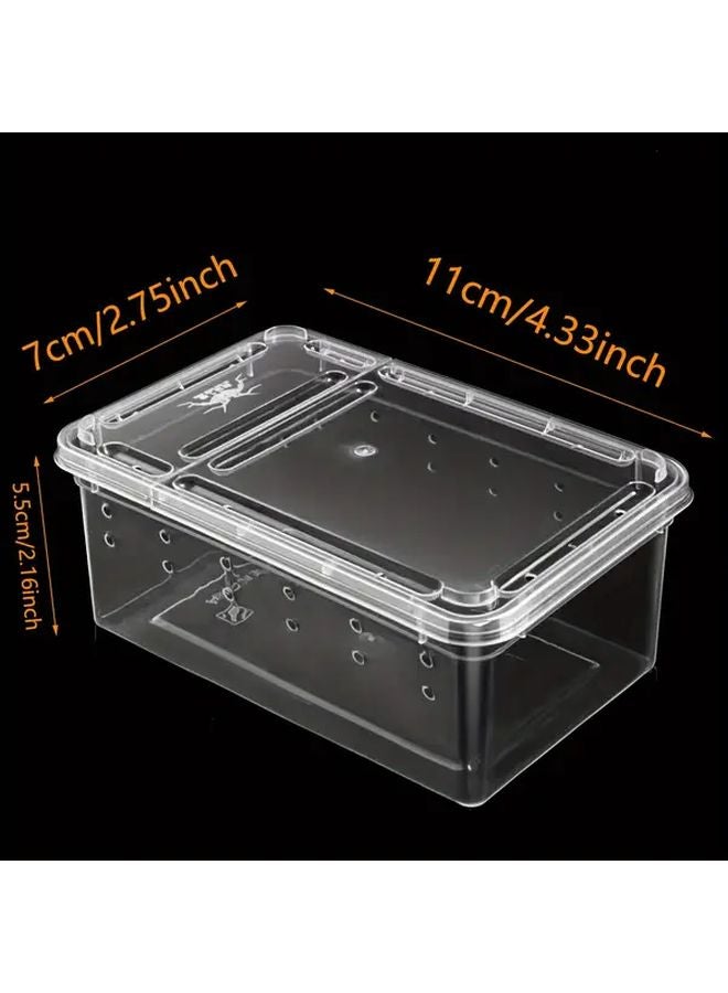 6 قطع صندوق تربية حشرات شفاف من الأكريليك، محمول وذو تهوية لمراقبة العناكب والعقارب - Image 4