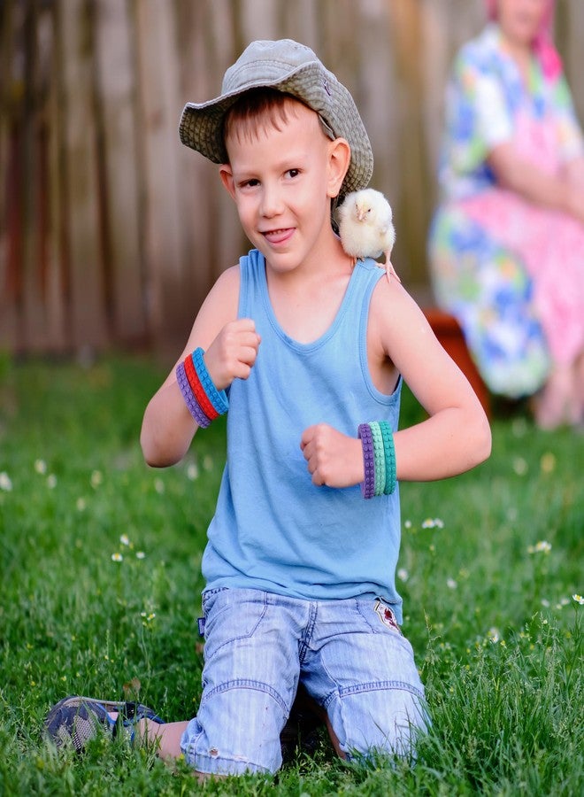 Mintlyfe Chew Bracelets for Sensory Kids, Silicone Oral Motor Chewy Teether Bracelet for Chewers with Autism, ADHD, SPD, or Biting Needs, 4 Colors - Image 5