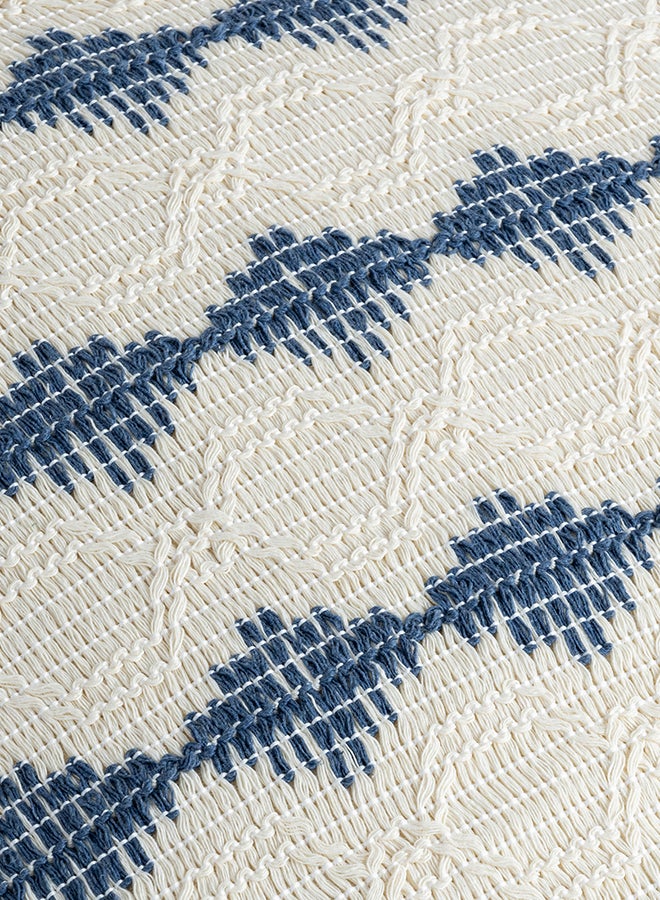 Fancy Homi مجموعة من 2 غطاء وسادة زخرفي عتيق للكنبة، السرير والأريكة، نمط ساحلي بوهيمي وريفى مع خيوط، تصميم جمالي وحديث - 45x45 سم - أزرق باهت - Image 5