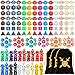 Yilloog 210 Pcs Dice Sets Bulk with Drawstring Bag Polyhedral Dice Sets Multi Role Playing Table Game D4 D6 D8 D10 D D12 D20 Classic Style - Image 2