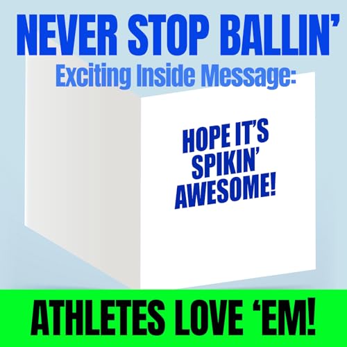 Play Strong Volleyball Happy Birthday Baller Birthday Card 1-Pack (5x7) Illustrated Sports Birthday Cards Greeting Cards Awesome for Volleyball Players, Coaches and Fans Birthdays, Gifts and Parties! - Image 3