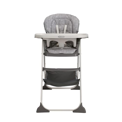 Graco Slim Snacker High Chair, Ultra Slim, Fast-Folding, Multiple Recline Positions, Comfortable Feeding, Whisk - Image 1