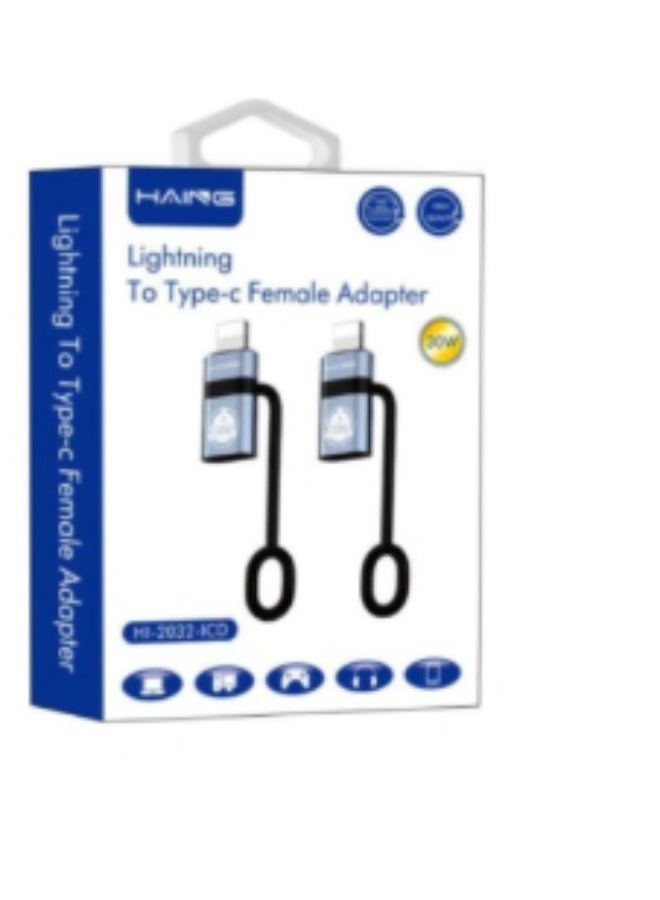 Haing Lightning To Type-C Female Adapter