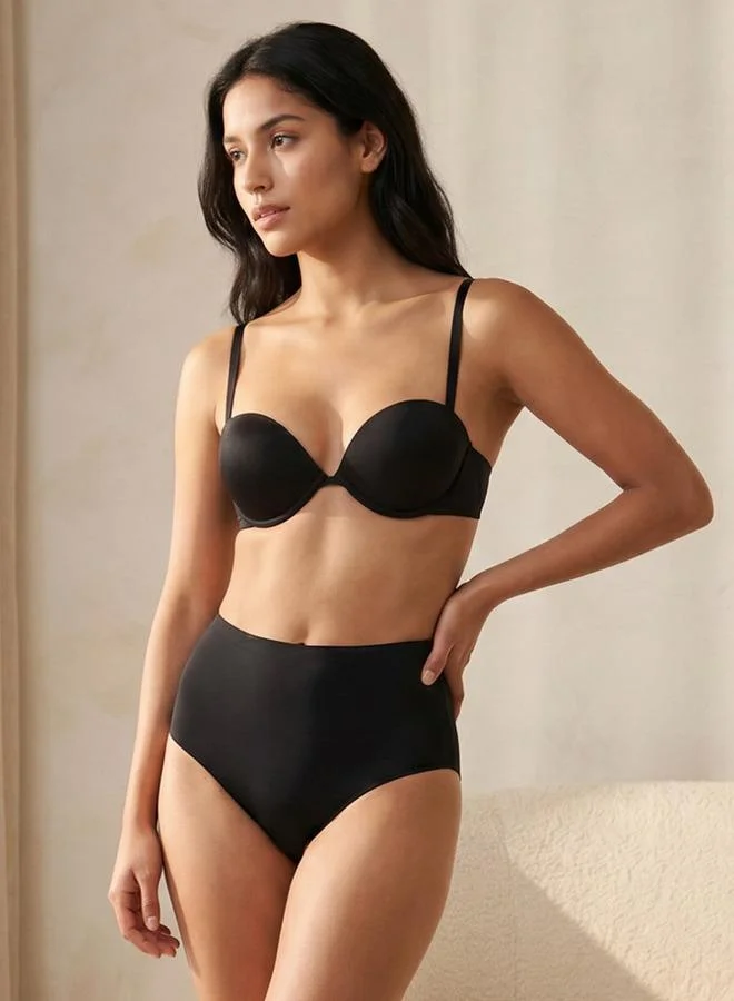 Splash FAV Intimates Padded Multiway Balconette Bra with Transparent Back