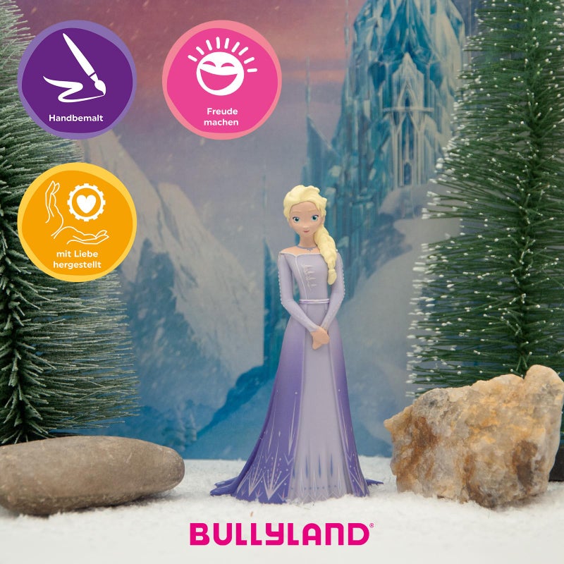 BULLYLAND Bullyland Walt Disney, Frozen 2, Elsa with Purple Dress, Toy Figure with Details Hand Painted Made from PVC Material, Approx. 10 cm, from 3 Years, Ideal for Imaginative Play 13510 - Image 2