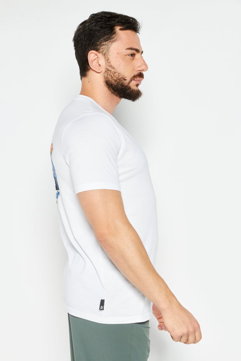 PUMA Men Sportswear Fit Training Short Sleeve T-Shirt, White - Image 3