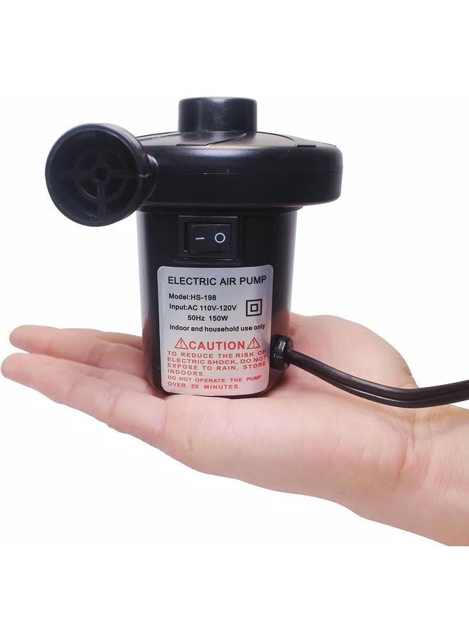 yongsheng - Electric Air Blower Electric Air Pump, Portable Quick-Fill Air Pump with 3 Nozzles, Perfect Inflator/Deflator Pumps for Outdoor Camping, Inflatable Cushions, Air Mattress Beds, Boats, Swimming Ring - Image 1