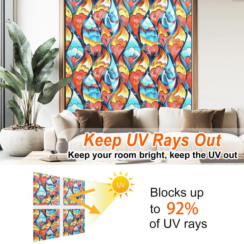 SOMWISE Frosted Glass Window Film, Heat Insulation, UV Block, Anti-Glare, One Way Privacy Tint, Static Cling for Home Bathroom Door, Renter Friendly, Day & Night Privacy - Image 3