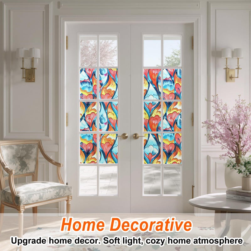 SOMWISE Frosted Glass Window Film, Heat Insulation, UV Block, Anti-Glare, One Way Privacy Tint, Static Cling for Home Bathroom Door, Renter Friendly, Day & Night Privacy - Image 4