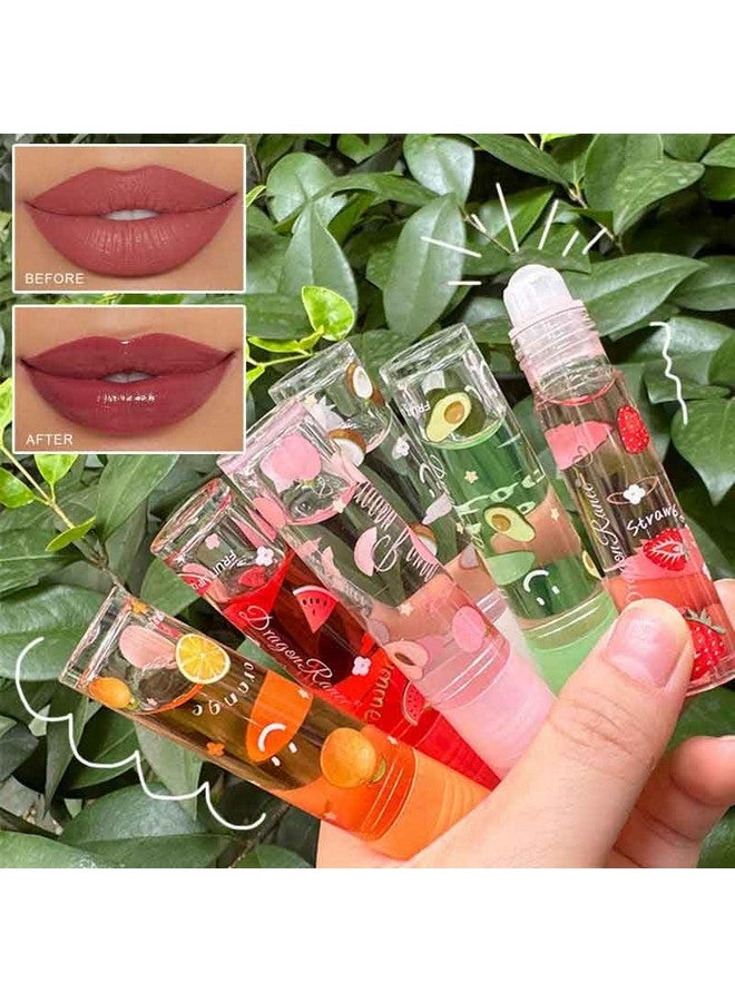 KTouler 6 Pcs Fruit Lip Oil, Hydrating Lip Glow Oil Lip Gloss, Long-lasting Nourishing Moisturizer Lipstick Set - Image 4