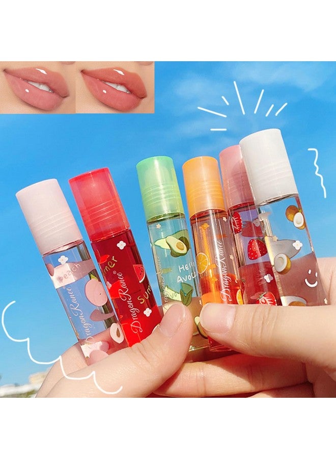 KTouler 6 Pcs Fruit Lip Oil, Hydrating Lip Glow Oil Lip Gloss, Long-lasting Nourishing Moisturizer Lipstick Set - Image 1