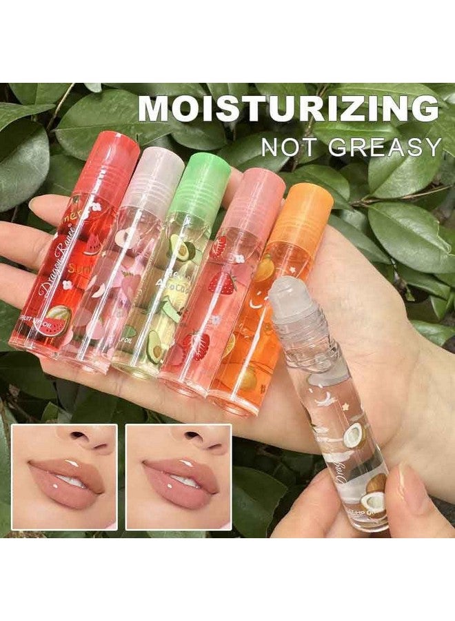 KTouler 6 Pcs Fruit Lip Oil, Hydrating Lip Glow Oil Lip Gloss, Long-lasting Nourishing Moisturizer Lipstick Set - Image 3
