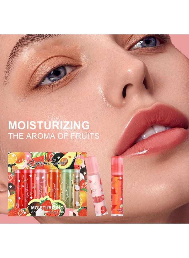 KTouler 6 Pcs Fruit Lip Oil, Hydrating Lip Glow Oil Lip Gloss, Long-lasting Nourishing Moisturizer Lipstick Set - Image 2
