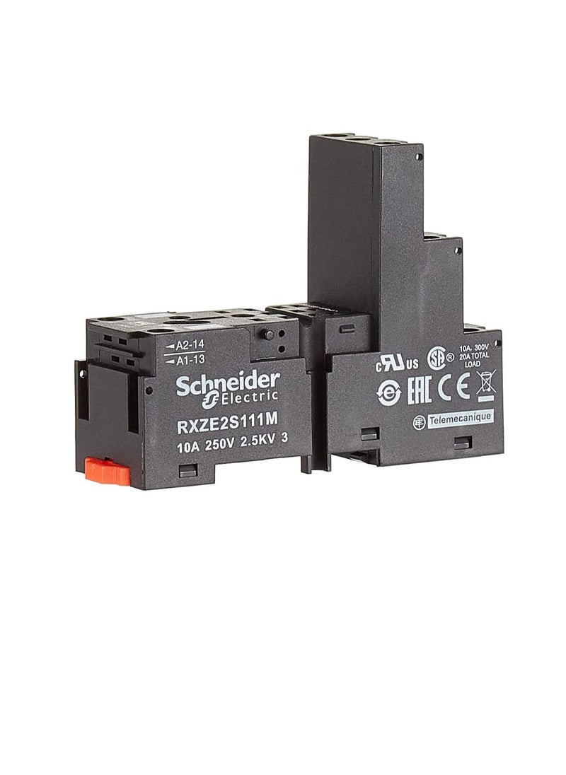 Schneider - Schneider RXZE2S111M Logic style socket separated termination, Black - Image 1