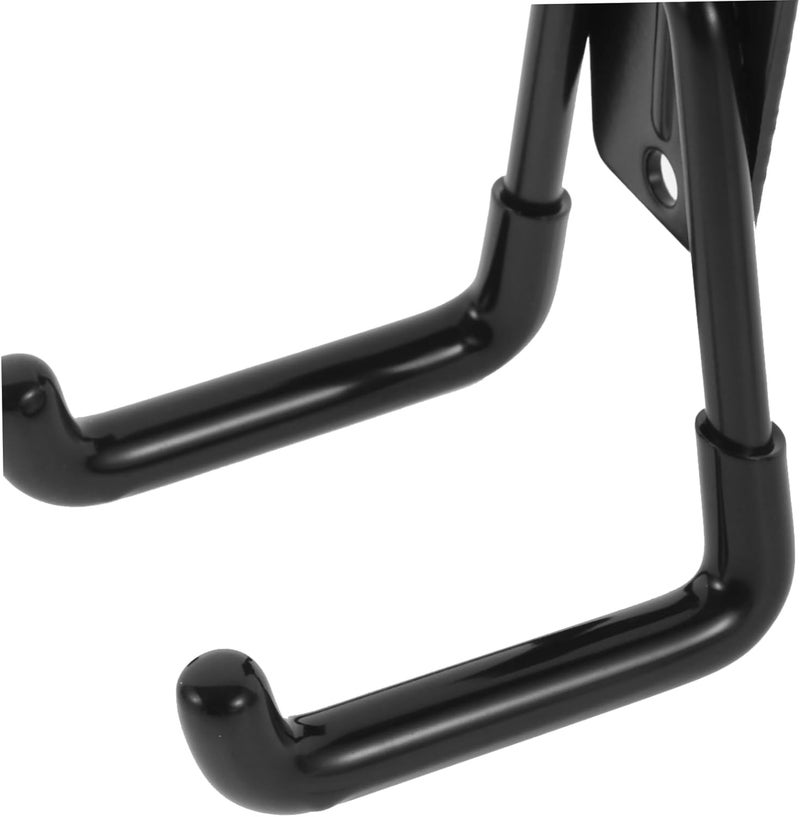 2pcs Heavy Duty Metal Garage Storage Hooks Utility Hangers for Warehouse Organization for Tools Bikes and Equipment Easy Installation Black Small Square Small Round - Image 3