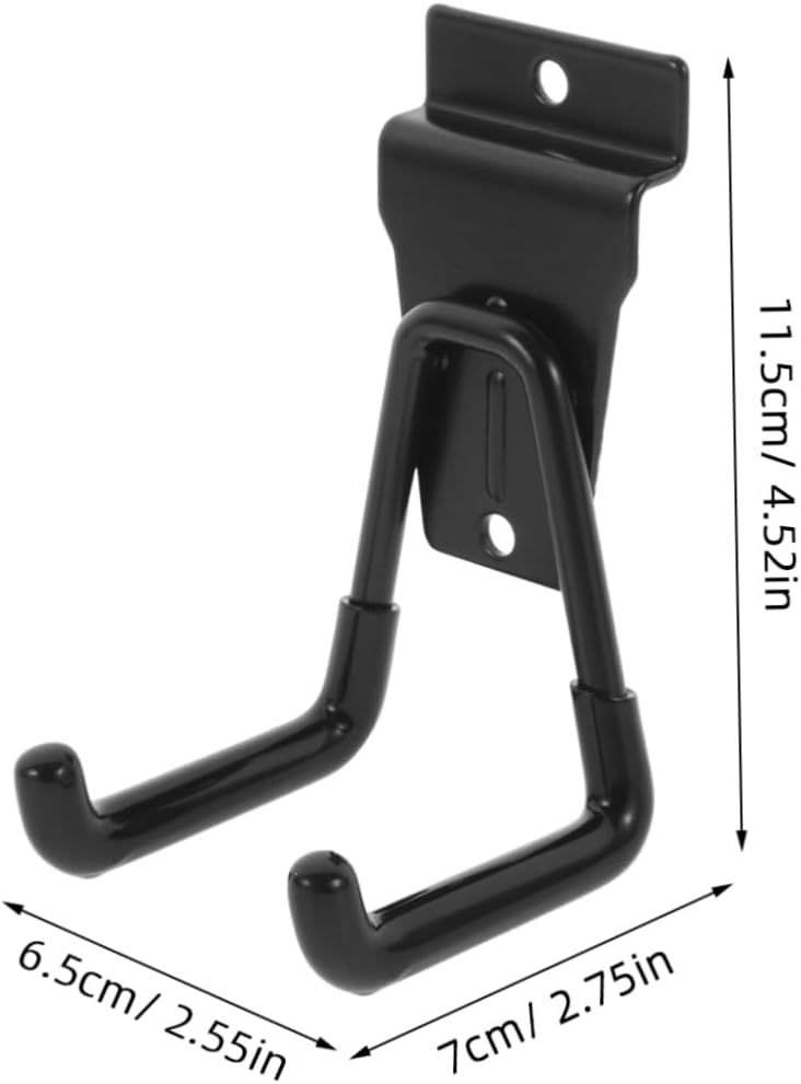 2pcs Heavy Duty Metal Garage Storage Hooks Utility Hangers for Warehouse Organization for Tools Bikes and Equipment Easy Installation Black Small Square Small Round - Image 2