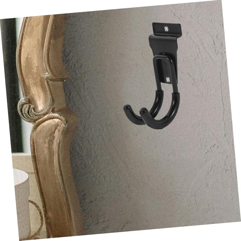 2pcs Heavy Duty Metal Garage Storage Hooks Utility Hangers for Warehouse Organization for Tools Bikes and Equipment Easy Installation Black Small Square Small Round - Image 4