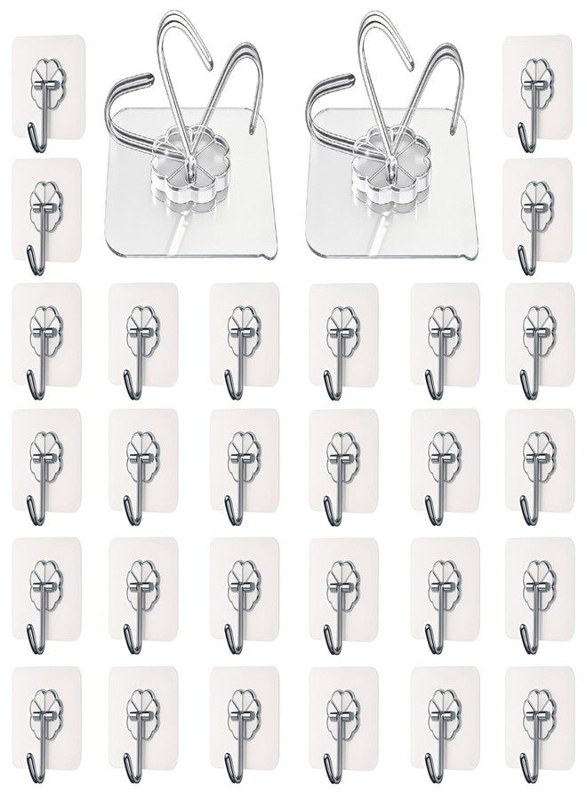 MENIFLIX self Adhesive wall Hooks for Hanging - 30 Pcs Adhesive wall Hook | Hooks for wall Heavy | Hooks for Hanging of Kitchen Accessories Items for Home | wall Hanging Hooks for Frames, Keys - Image 1