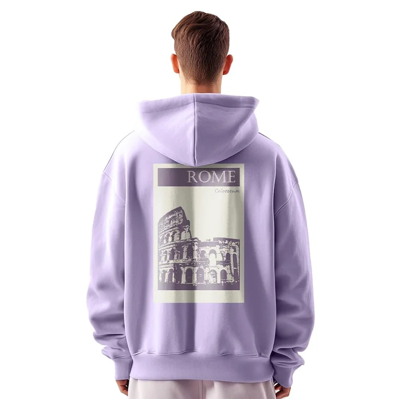 نوبيرو Oversized Hoodie for Men in Lavender
