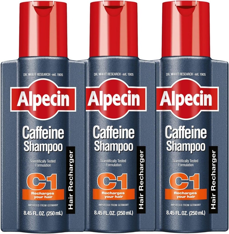 Alpecin C1 Caffeine Shampoo 8.45 fl Oz (Pack of 3) I Hair Performance Enhancer I Promotes Natural Hair Growth and Thickness I Energizes Scalp - Image 1