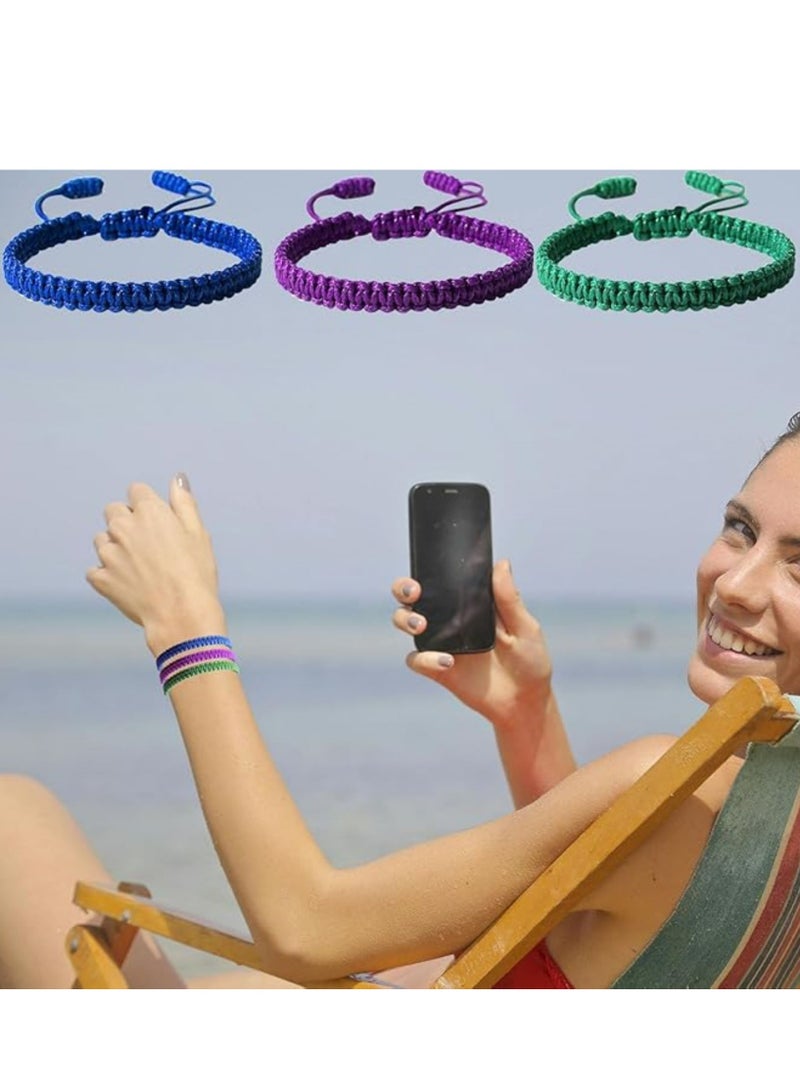 Oasisgalore 9 Pcs Adjustable Braided Rope Bracelet Set for Women & Men, Handmade Friendship String Jewelry. - Image 2