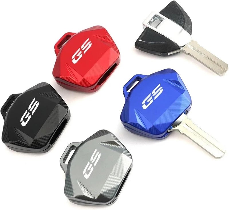Compatible with BMW F650GS F700GS F750GS F800GS F850GS R1200 R1250 GS CNC Key Cover Key Case Shell Keychain Key Holder Chain Accessories(1 Set Blue) - Image 3