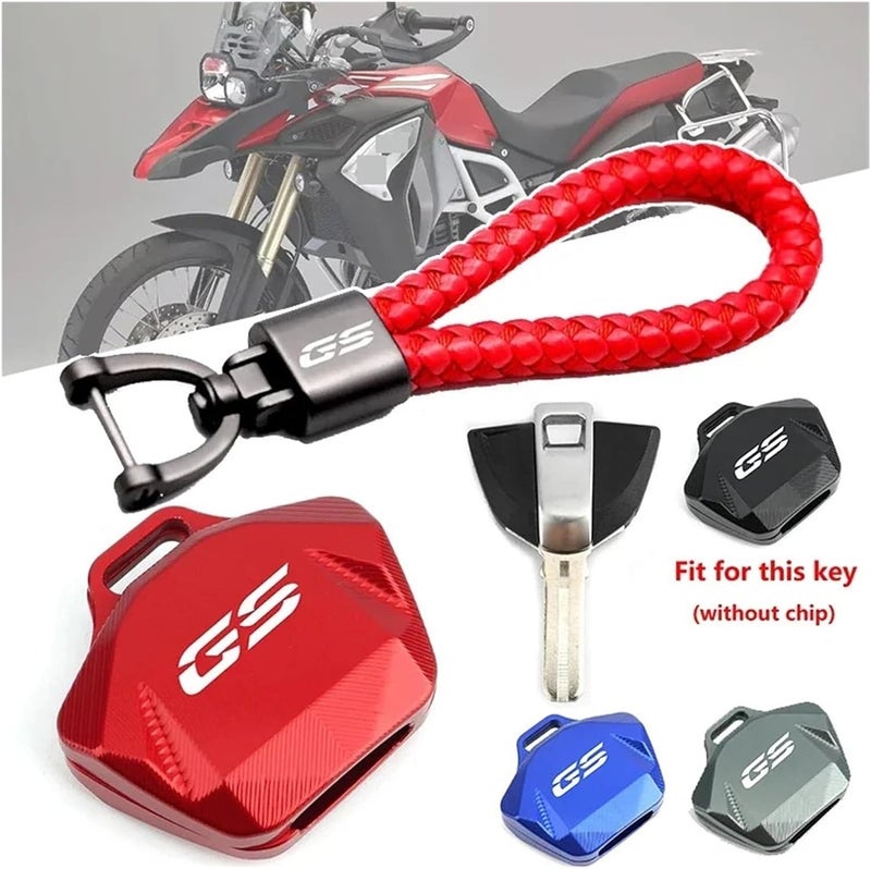 Compatible with BMW F650GS F700GS F750GS F800GS F850GS R1200 R1250 GS CNC Key Cover Key Case Shell Keychain Key Holder Chain Accessories(1 Set Blue) - Image 2