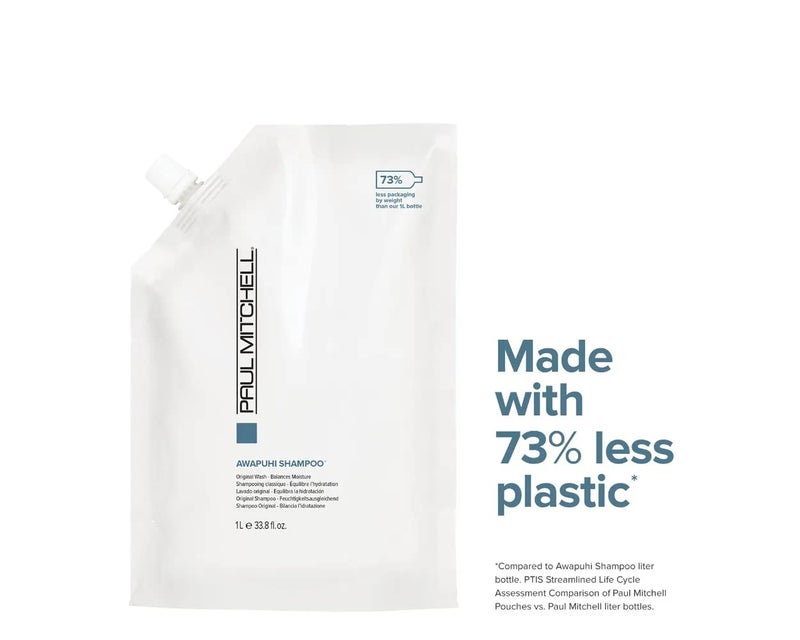 Paul Mitchell Awapuhi Shampoo, Balances Moisture + Adds Shine, For All Hair Types, Especially Fine + Static-Prone Hair, 33.8 fl. oz - Image 2