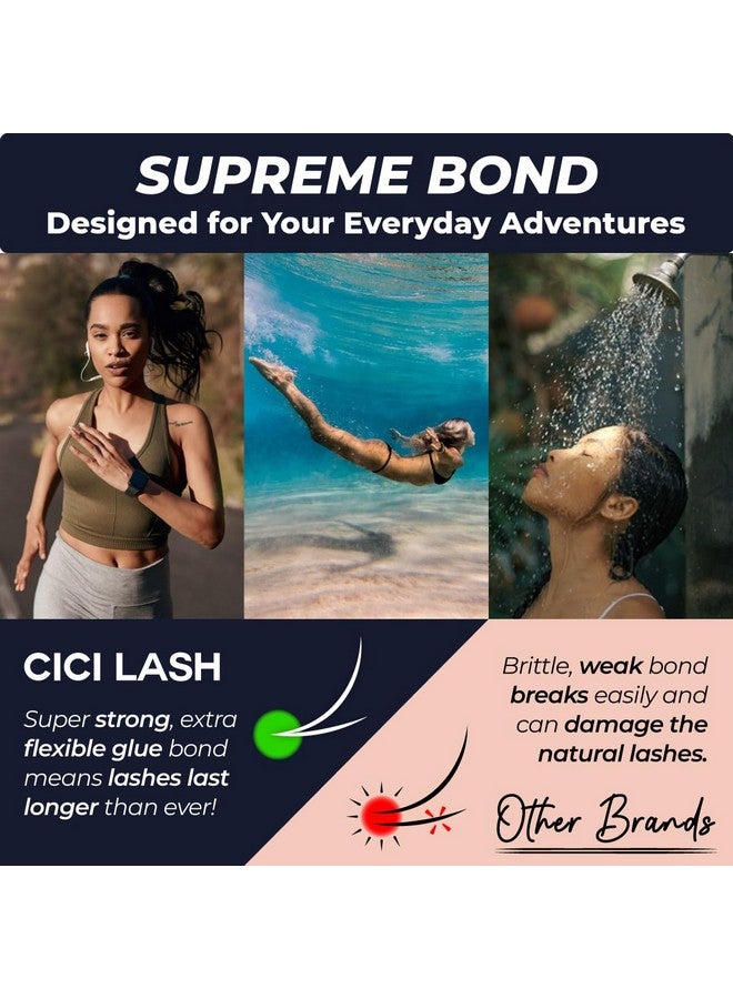 CICI Lash Elite Power Eyelash Extension Glue For Professionals Maximum 8 Week Retention / 12 Second Drying Time Semi Permanent Individual/Volume Lash Extension Glue With Deep Black Color Latex Free 5Ml - Image 3