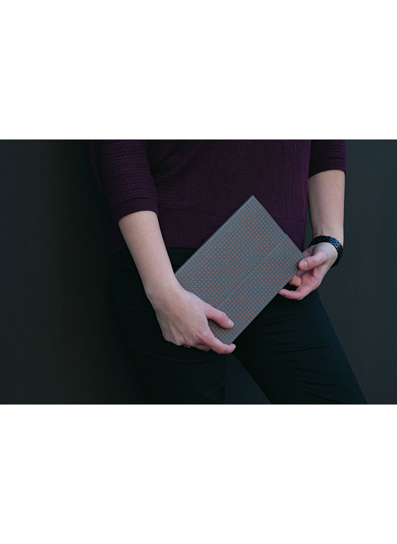 Paper-Oh Circulo Grey on Orange A6 Unlined Wrap Closure 128 Pages 100gsm Notebook - Pack of 2 - Image 4
