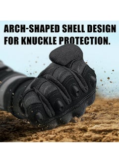 Dominy Motorcycle Gloves,Breathable Riding Driving Biker Motorbike Glove Touchscreen Protective Hard Knuckle,Motorcycle Cycling Outdoor Gloves(L)  - Image 2