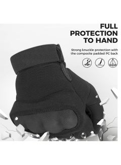 Dominy Motorcycle Gloves,Breathable Riding Driving Biker Motorbike Glove Touchscreen Protective Hard Knuckle,Motorcycle Cycling Outdoor Gloves(L)  - Image 4