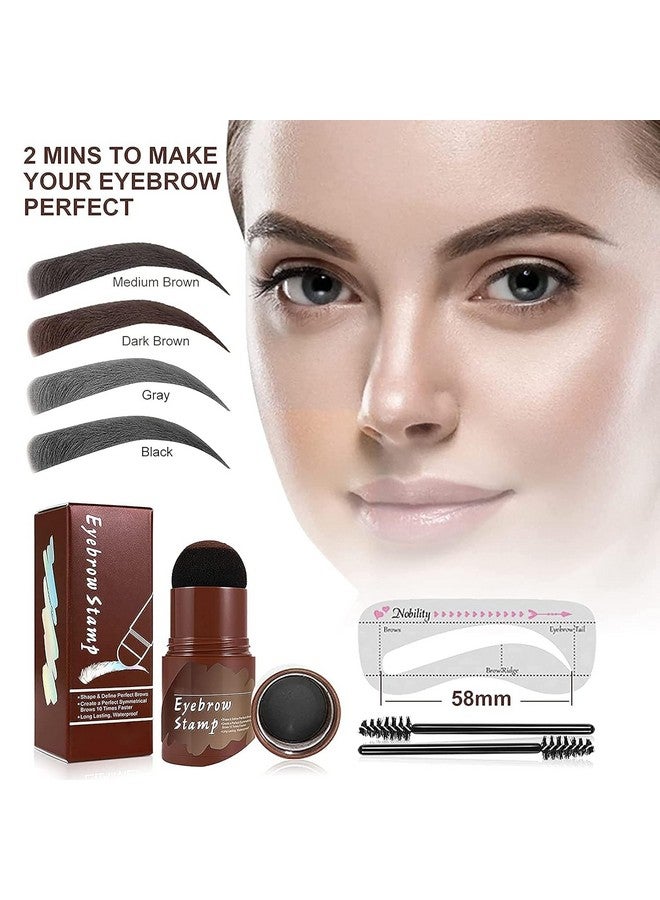 adbeni Hairline Shadow Powder Stick Hair Powder Eyebrow Powder Brown Pack Of 1 Eyebrow Stencil - Image 4