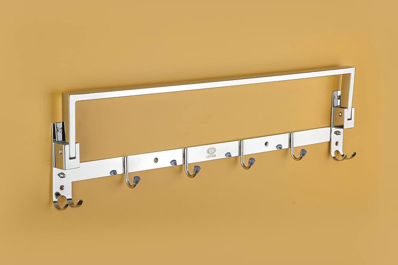 iSTAR Stainless Steel Folding Towel Rack/Towel Stand/Towel Rod/Towel Hanger/Rack Shelf for Bathroom/Bathroom Accessories (24 Inch) (Silver) - Image 3