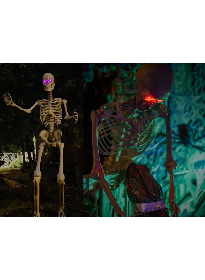 Makevivi Halloween Glowing LED Skeleton Eyes with Remote – 8 Modes, Timer & Dimmable Brightness, DIY Light Up for Masks, Pumpkins, Tombstones and Props (Purple, 4 Pack, Batteries Not Included) - Image 5