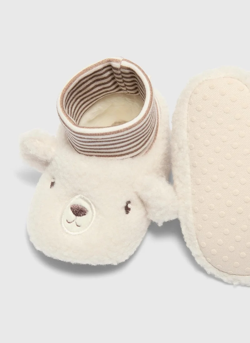 ماتلان Baby Beige Bear Sock Boots