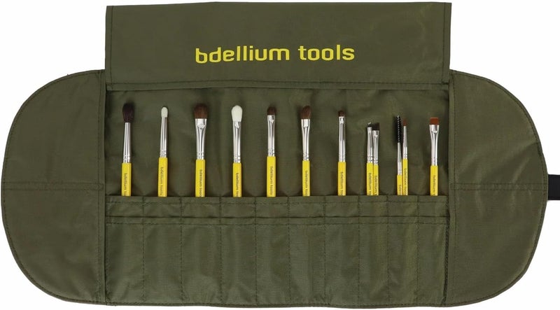 Bdellium Tools Bdellium Studio Eyes 12 Pieces Makeup Brush Set With Roll Up Pouch, 09EYEST12 - Image 5
