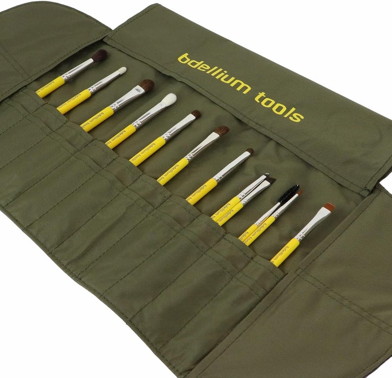 Bdellium Tools Bdellium Studio Eyes 12 Pieces Makeup Brush Set With Roll Up Pouch, 09EYEST12 - Image 4